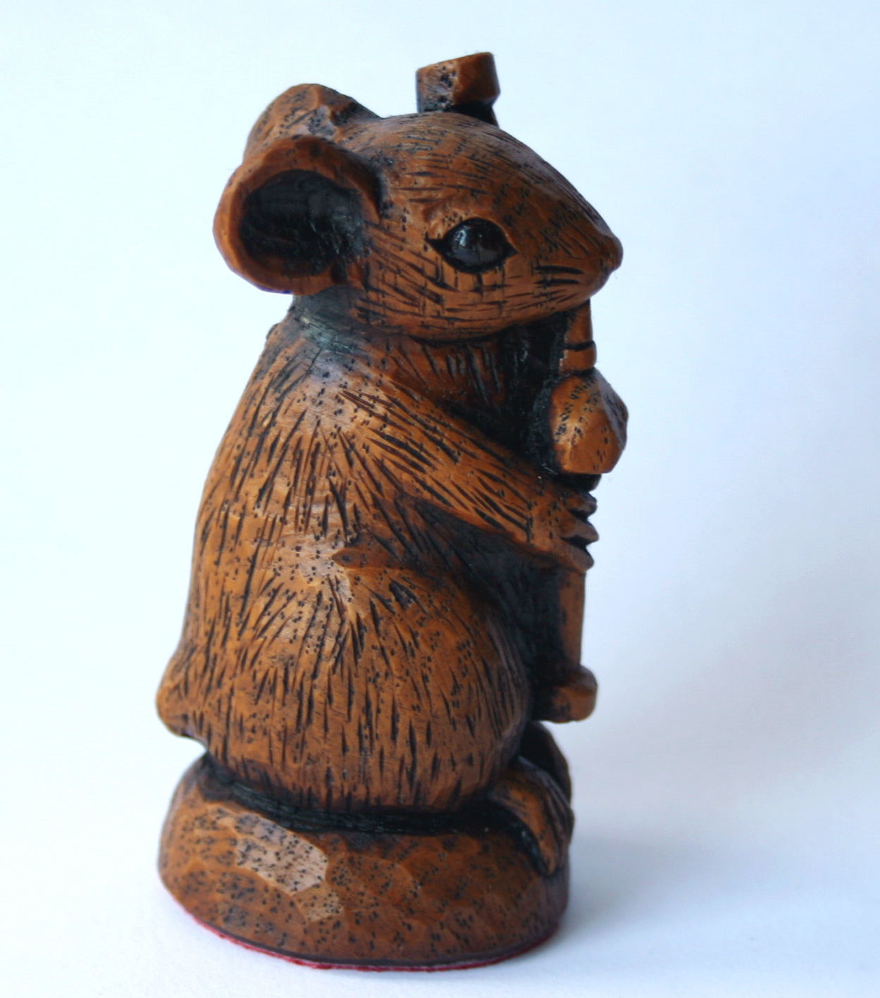 Church Mouse Musician playing the Bagpipes right side