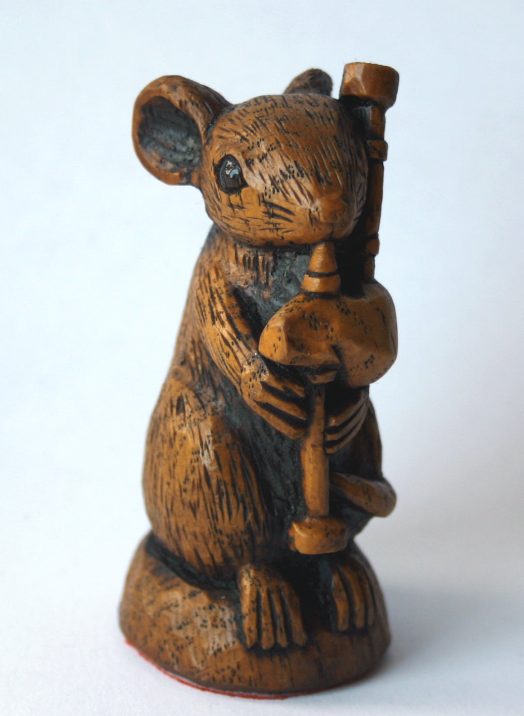 Church Mouse Musician playing the Bagpipes front view