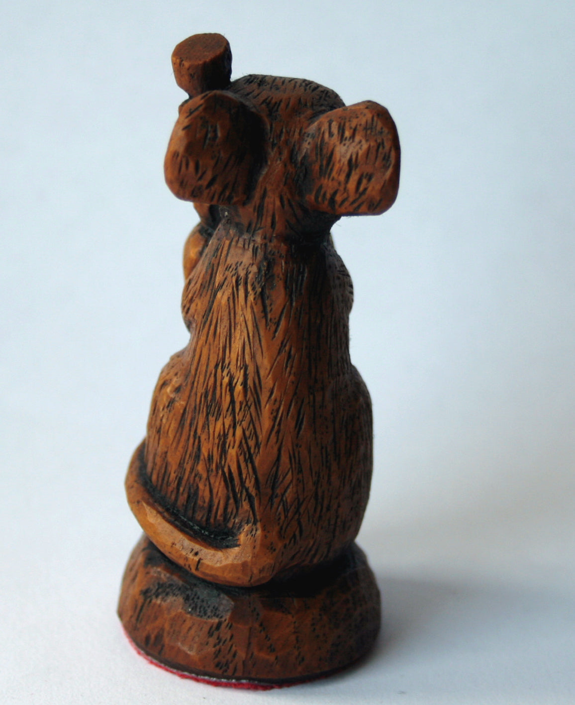 Church Mouse Musician playing the Bagpipes rear view