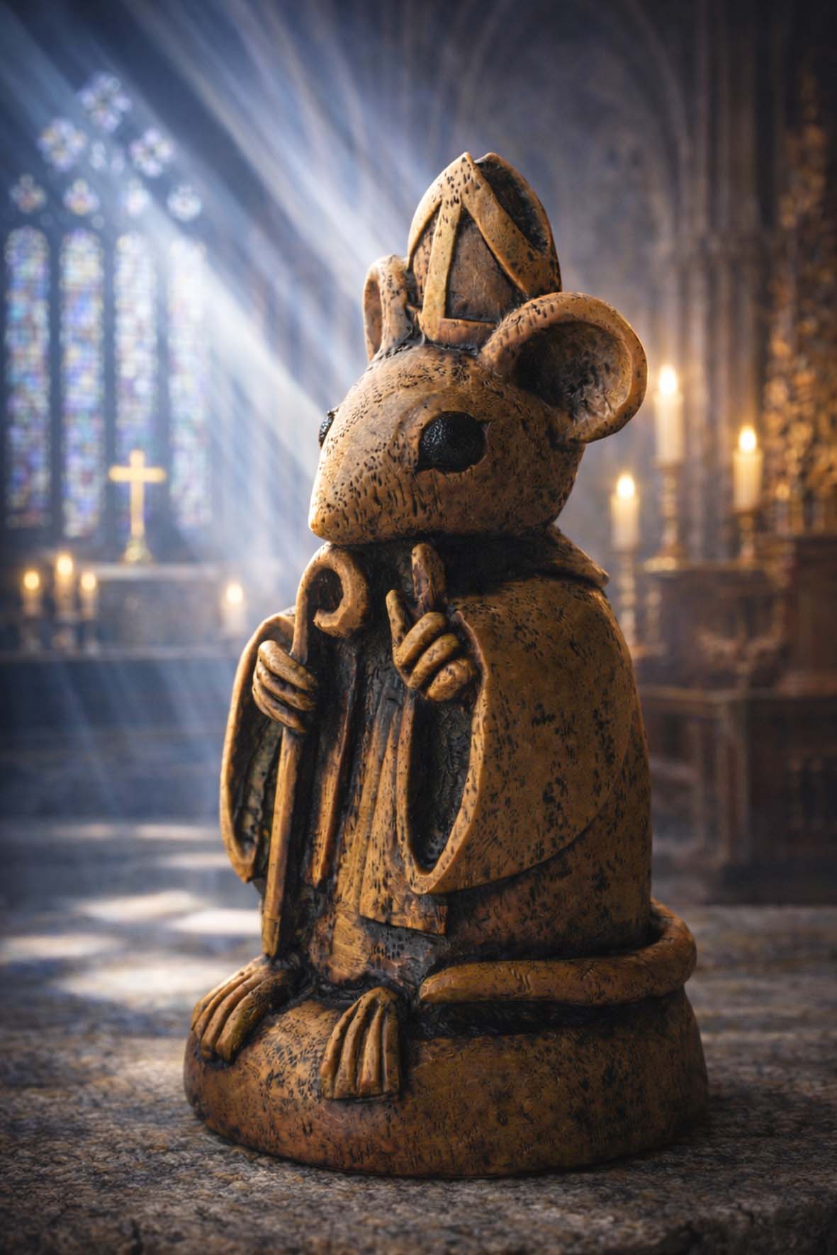Bishop Mouse in the church